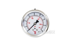 Glyzerin-Manometer mit dem Anschluss hinten, 63mm, Außengewinde G 1/4